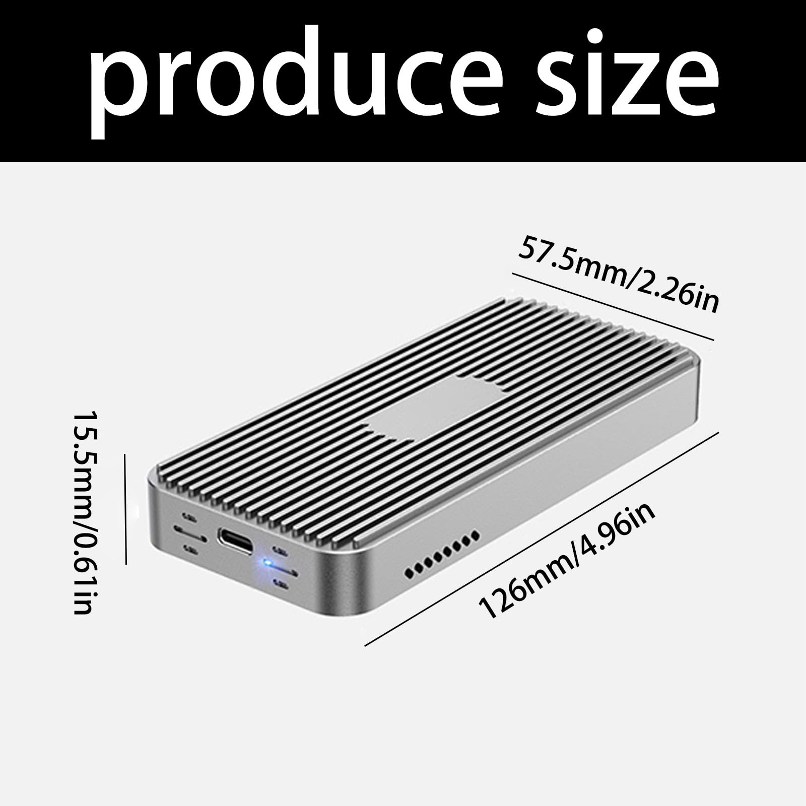 Scatola di alluminio Drive Enclosure con tecnologia THD 5 e trasferimento 80Gbps Ampia Compatibilità Drive Case Sottile Custodia rigida