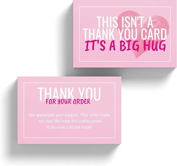 This is a big hug Card Business Thank You Card Seller Thank You Card Packaging Cards shipping supplies
