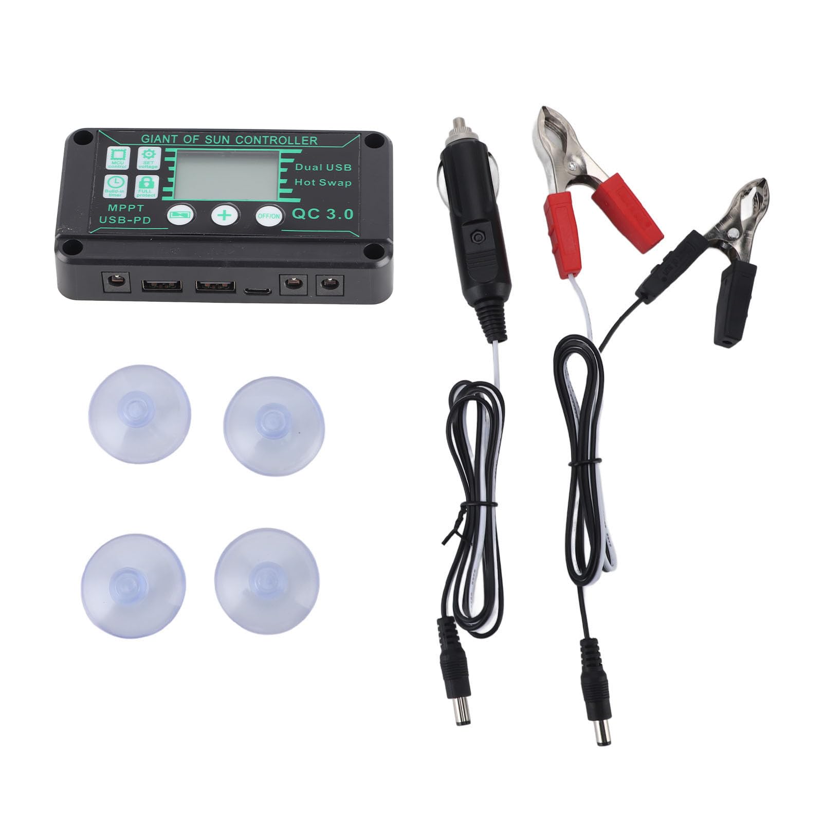 Kit di pannello solare Kit 300W Monocristallino Silicon Pannello solare Design portatile ad alta efficienza con tappeti di aspirazione controller più leggeri a clip batteria