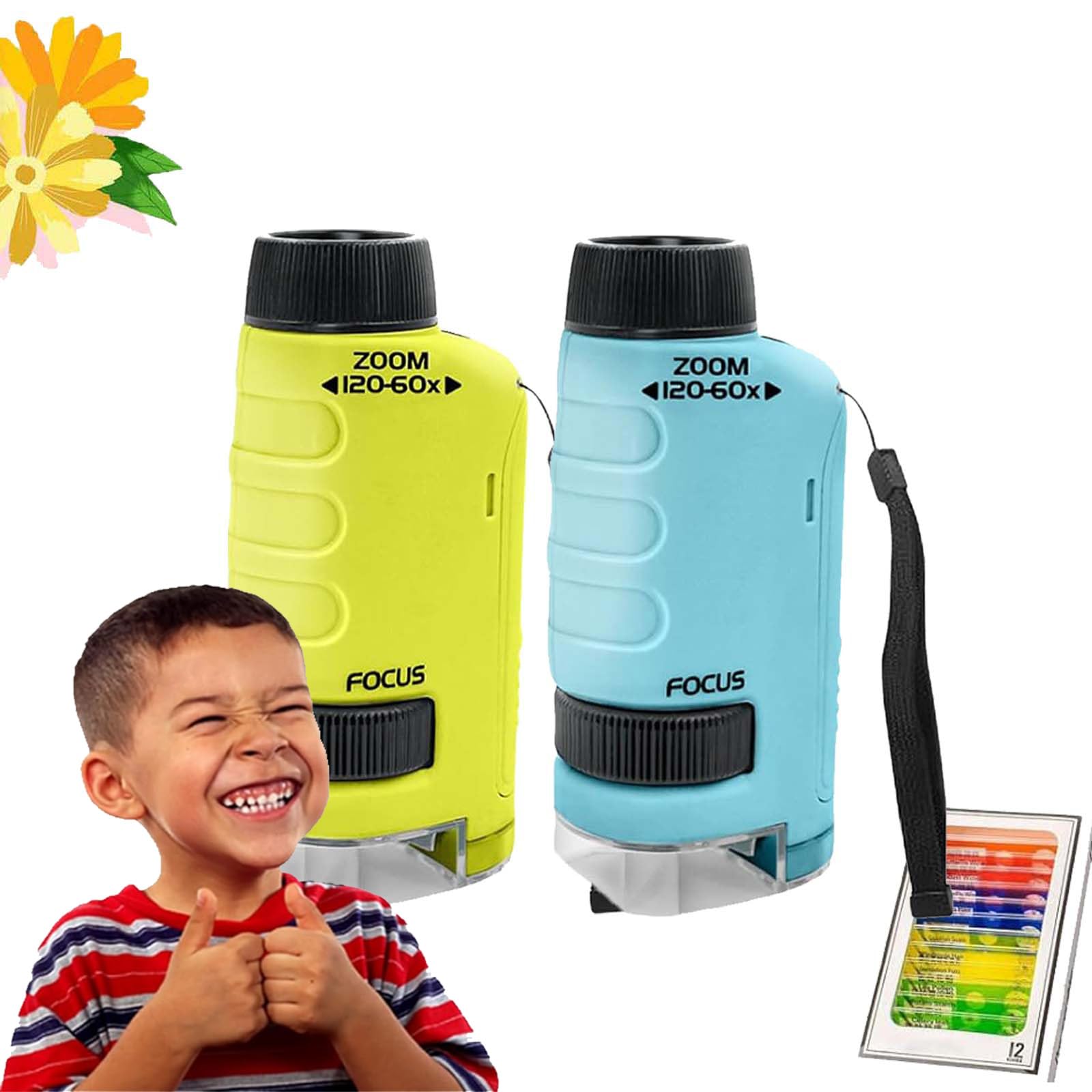 Little Marvin Mini Scope for Kids - Blue & Yellow Microscope