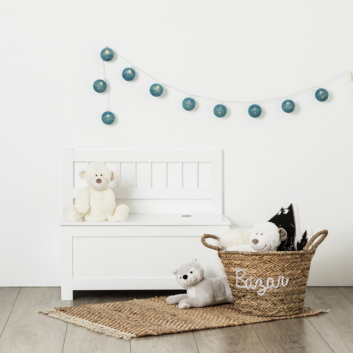 Atmosphera - Banc Coffre Enfant Blanc en Bois