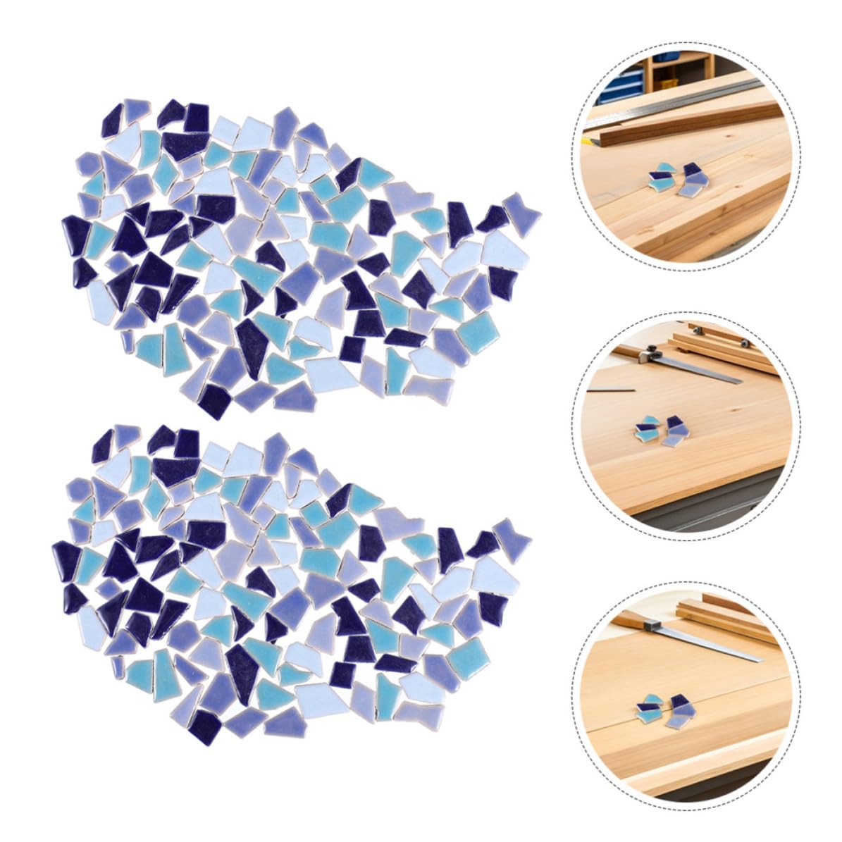 Teselas de Mosaico de Cerámica Irregular para Bricolaje, 600 G