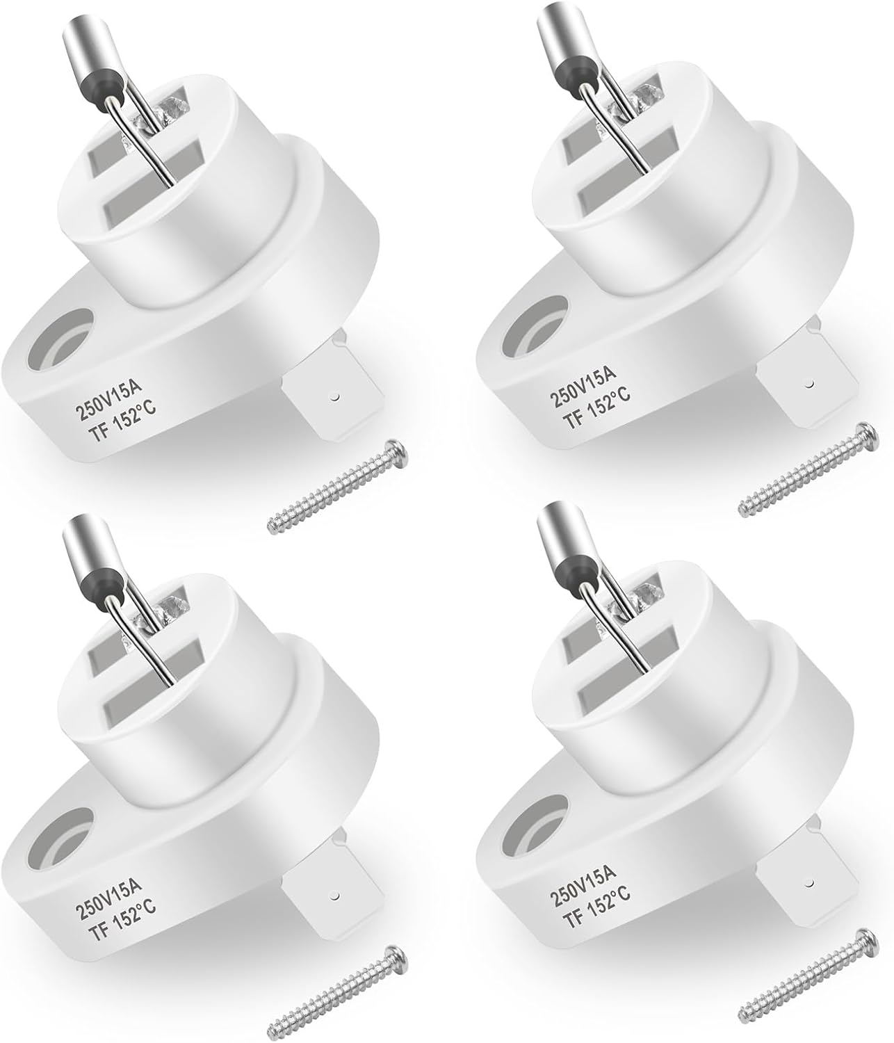 Pool Heater Rollout Switch Thermal Fuse Kit 152°C Compatible with 005899F Raypak Zodiac R0012200 206A, 266A, 336A, 406A Digital Swimming Pool Heater Plug Fuse Thermal Pool Heater Part, 4 Pack