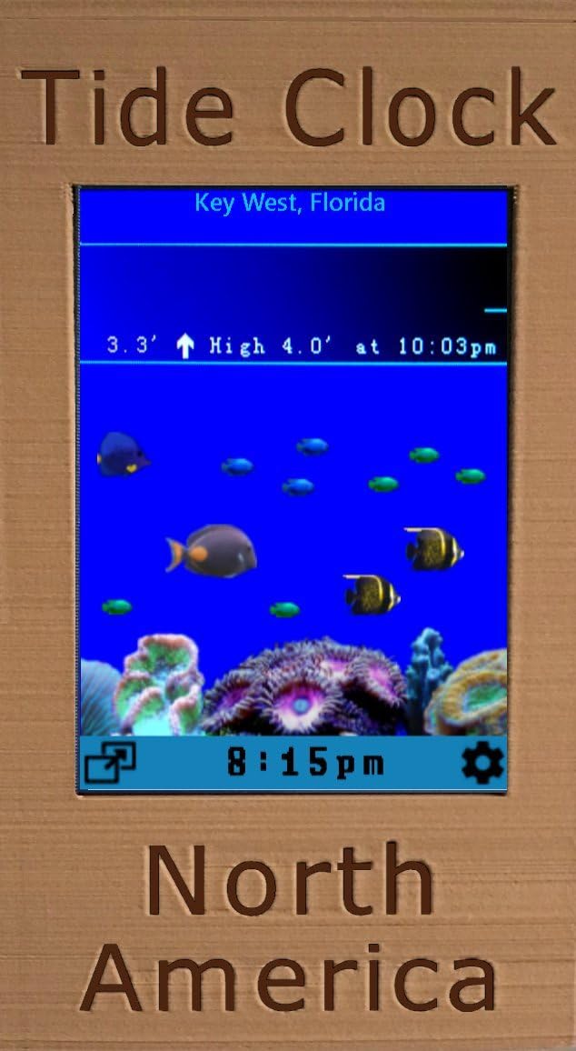 Wend Digital Tide Clock North America - Pacific/Atlantic/Gulf of Mexico : USA, Canada - 5,500+ Sites Across The Continent. Plus Digital Aquarium.