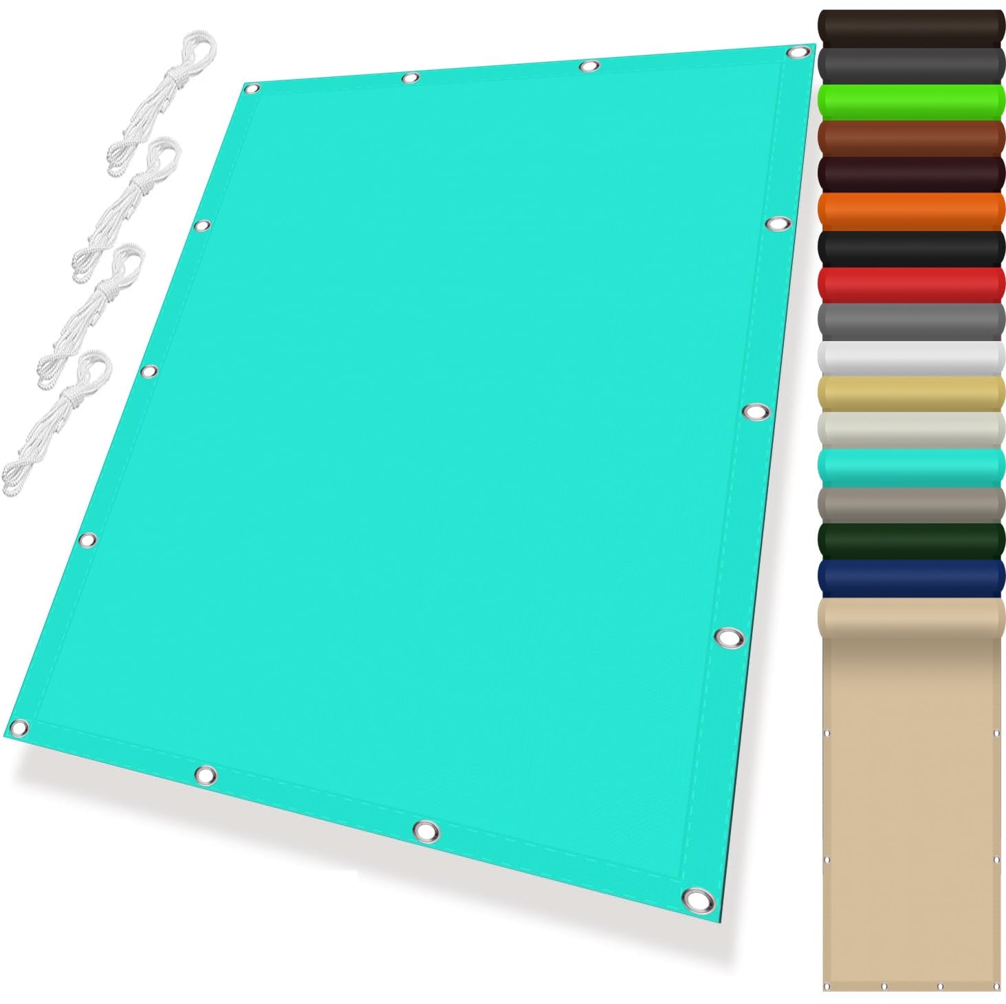 Filet d'ombrage imperméable et anti UV pour une protection solaire totale
