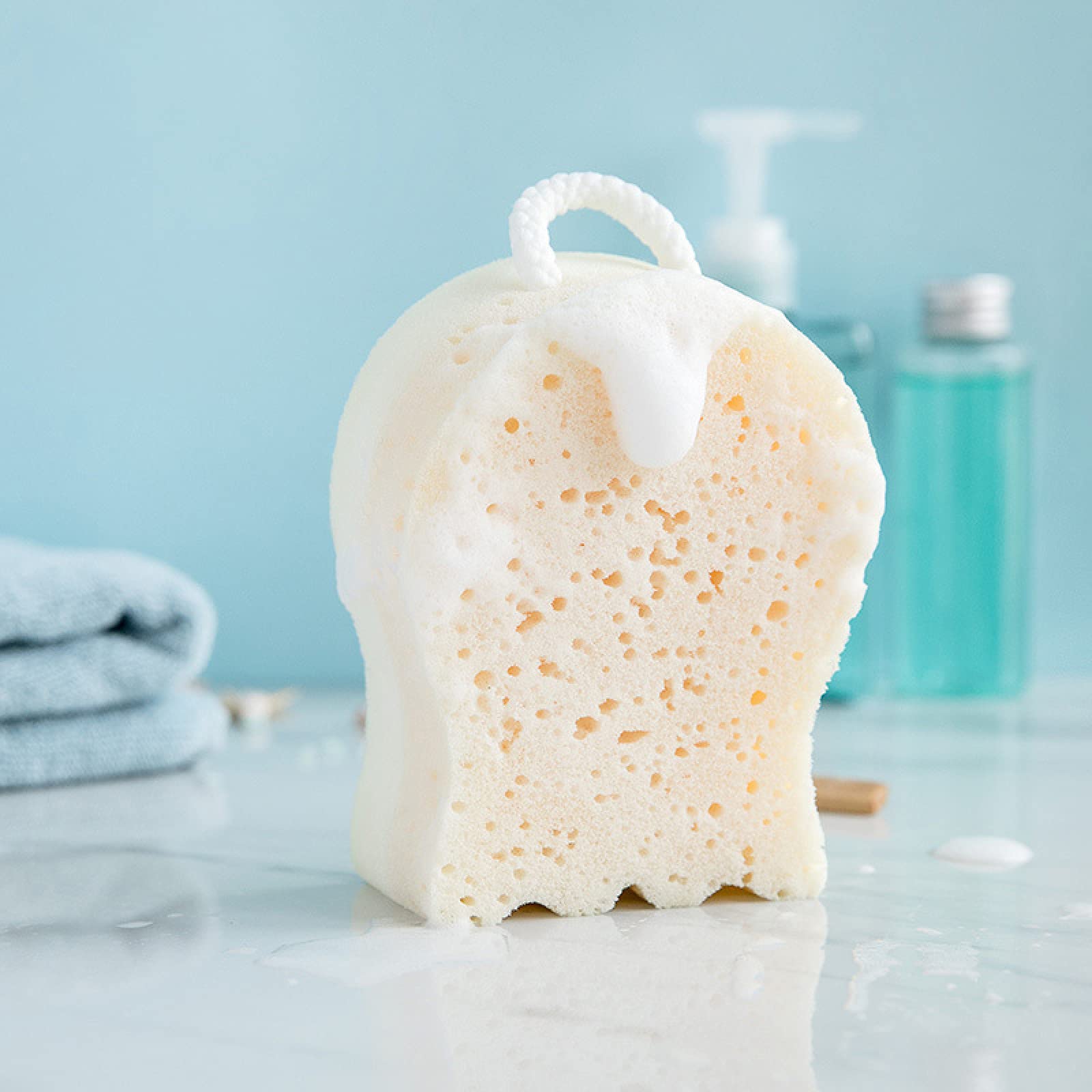 1 sztuk piłka prysznicowa piłka do kąpieli gąbka pod prysznic peeling do ciała peeling do złuszczania skóry gąbka do kąpieli pod prysznic skóra akcesoria do kąpieli