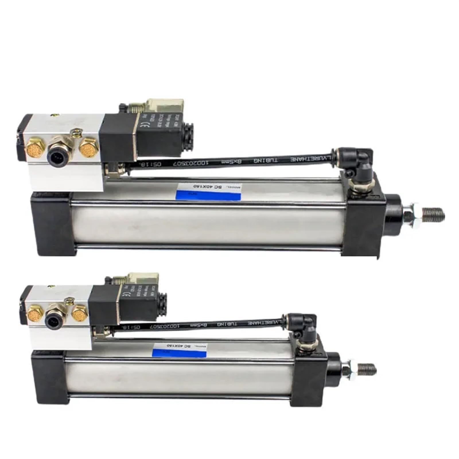 Pneumatisches SCF32 ​​40 50 63 80 100 Standard-Magnetventil, integrierter Zylinderhub, 25 mm Luftzylinder-Set ohne Magnet (Color : Stroke 25mm, Size : SCF32 (Bore 32mm))