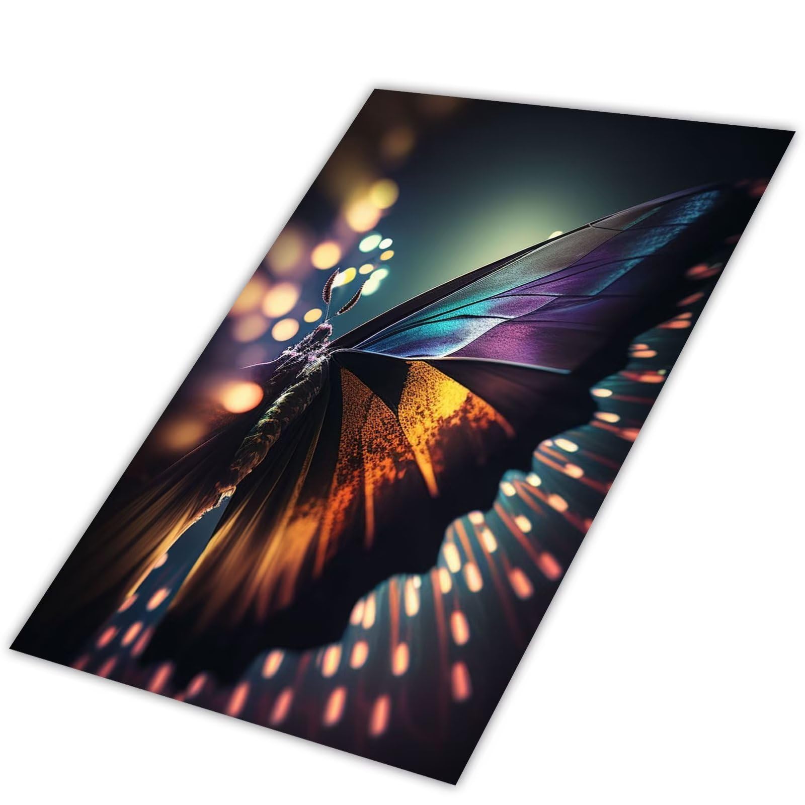Targa In Metallo Vintage Con Farfalla E Angelo - Decorazione Da Parete 20x30 Cm Con Scritta 'If I Listen Closely Heaven'