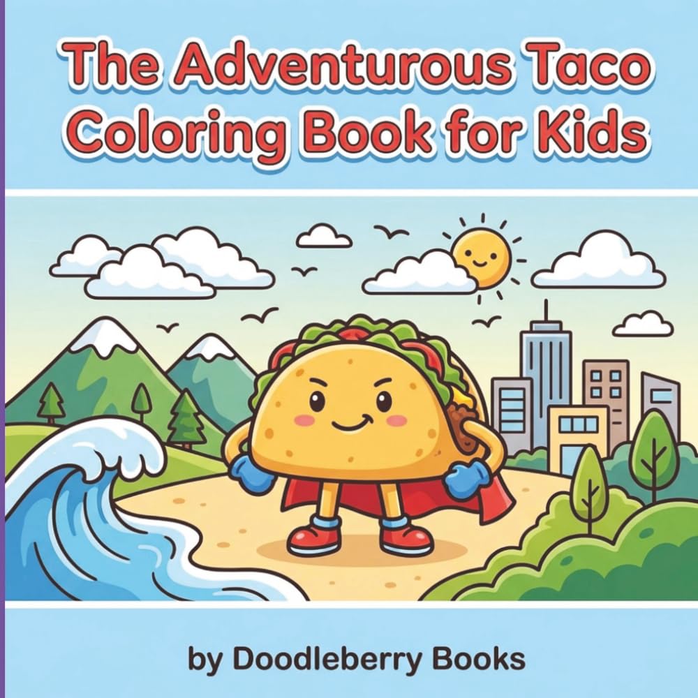 The Adventurous Taco Coloring Book for Kids: Funny Food Adventures with Silly Scenes and Easy Coloring Pages for Boys and Girls: Great Idea for ... Day (The Silly Food Adventures Series)