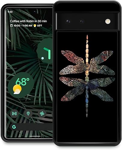 ZHEGAILIAN Funda compatible con Google Pixel 7, diseño colorido de libélula en la parte posterior, silicona suave, TPU anticaída, antideslizante, disponible en Yaxa Guatemala