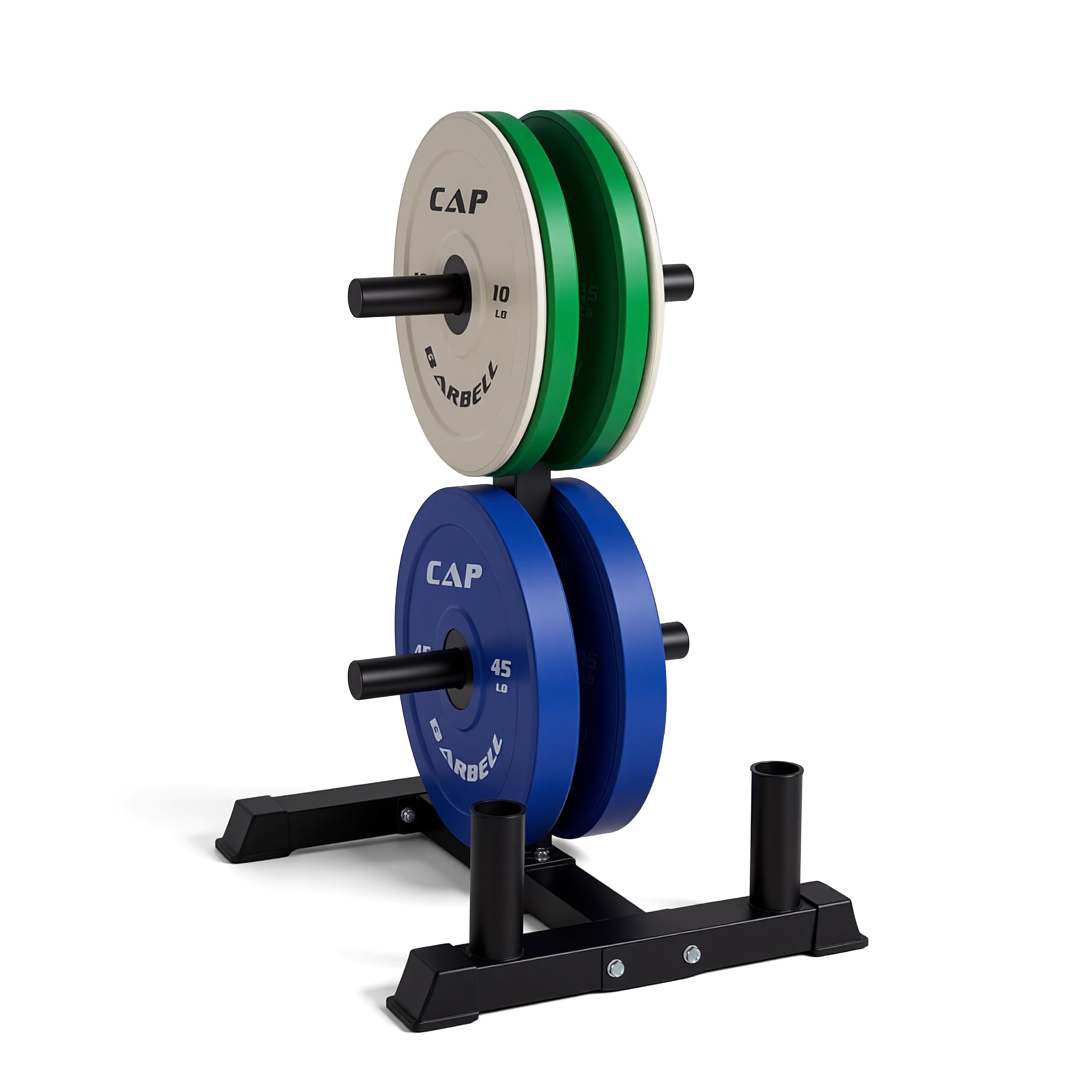 CAP 2-inch Olympic Bumper Plate Weight Set | 100-370 lbs | Multiple Colors | Storage Rack Optional