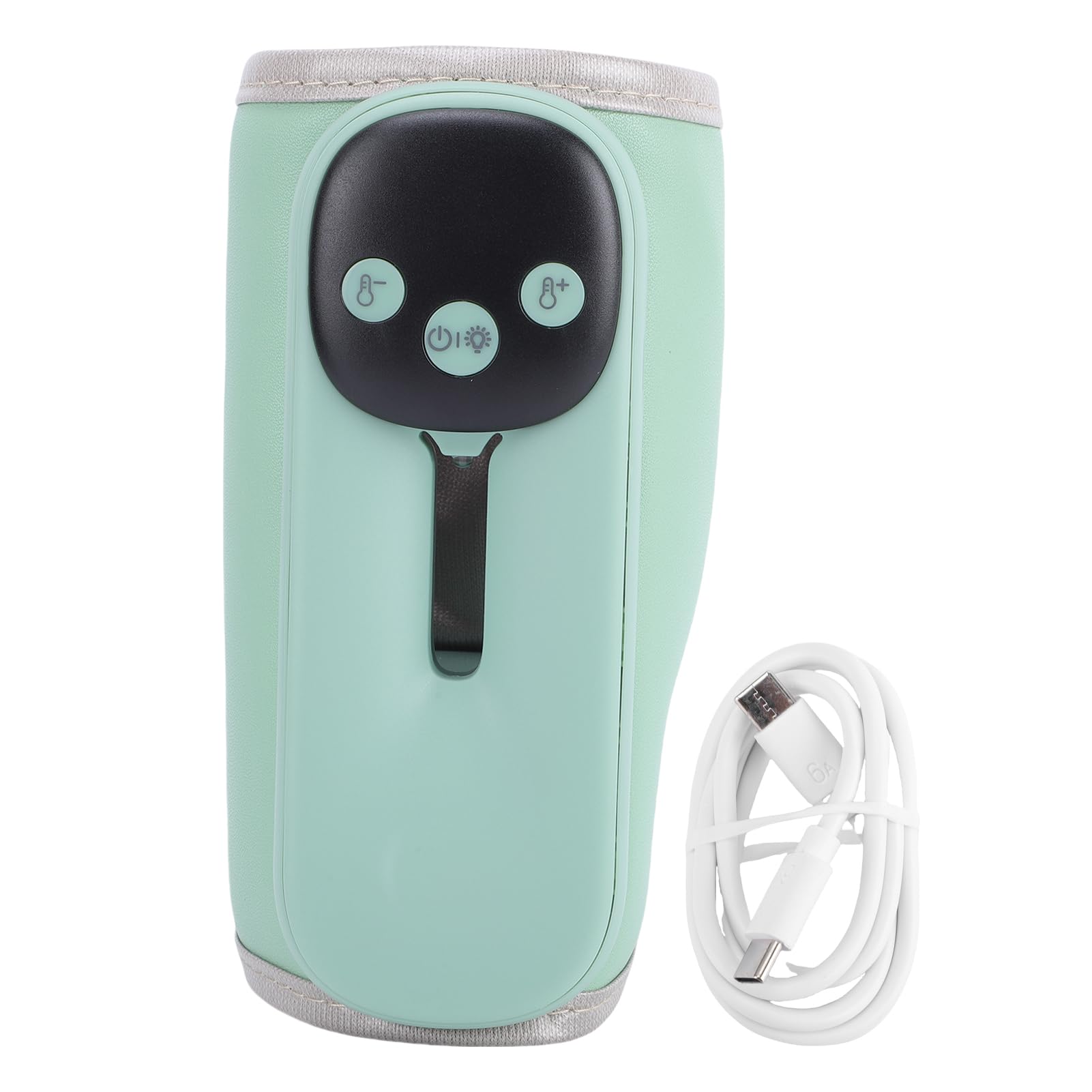 Fockety Pieno più Caldo, 11 Controllo a Temperatura più Veloce Riscaldamento del per Neonati con Luce Notturna, Display Digitale Display USB Warder Bottiglia Ricaricabile per il (GREEN)