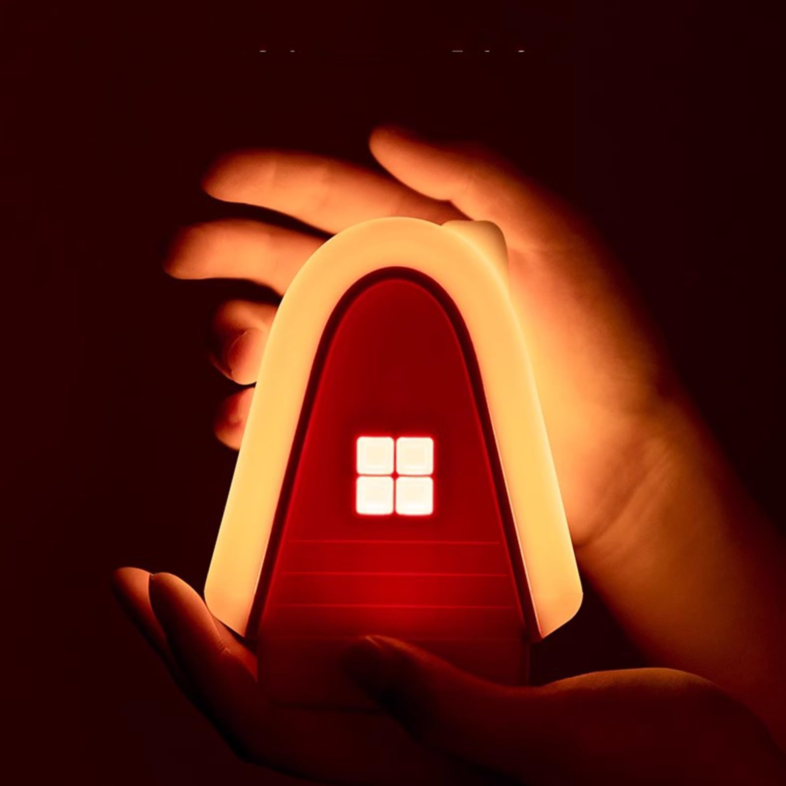 Tischlampen Schneehaus-Nachtlicht-Timing, wiederaufladbarer Begleiter, schlafende Still-Tischlampe, Kinderzimmer, niedliche dekorative Ambiente-Tischlampe, dimmbar Innenbeleuchtung (Color : B)