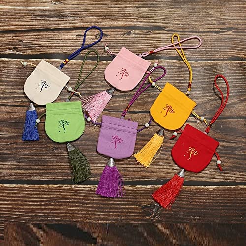 Bolsitas de Seda para Joyería, 4 Piezas, Diseño Lotus miniatura 3