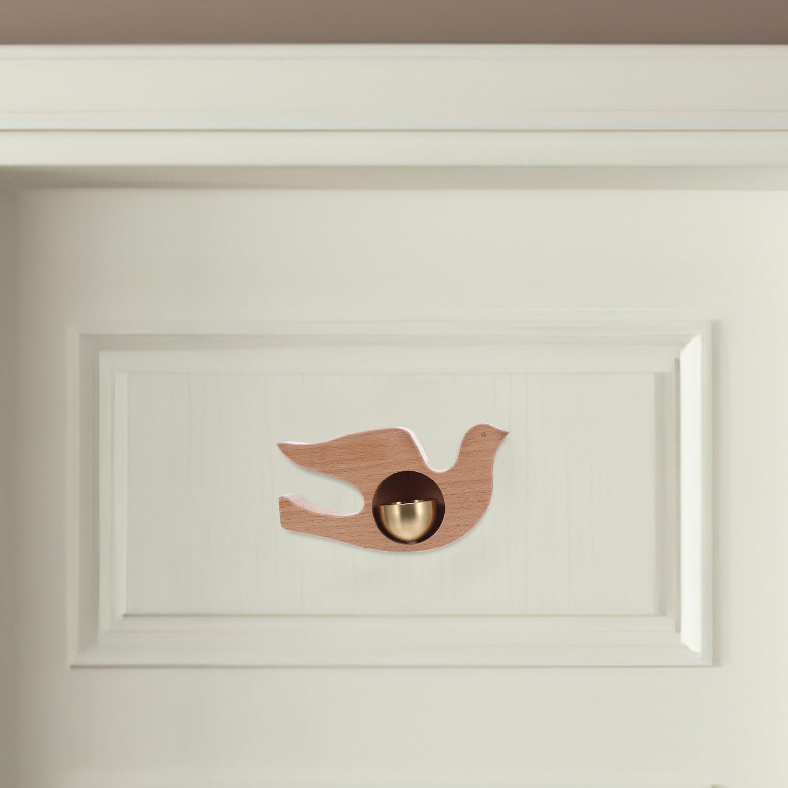Toddmomy Magnetyczny Dzwonek Drzwi z Drewnianym Ptaszkiem Przywieszany Dzwonek Powitalny Do Sklepu i Domu Dekoracja Wejścia z Łatwym Montażem Magnetycznym dla Właścicieli Biznesów