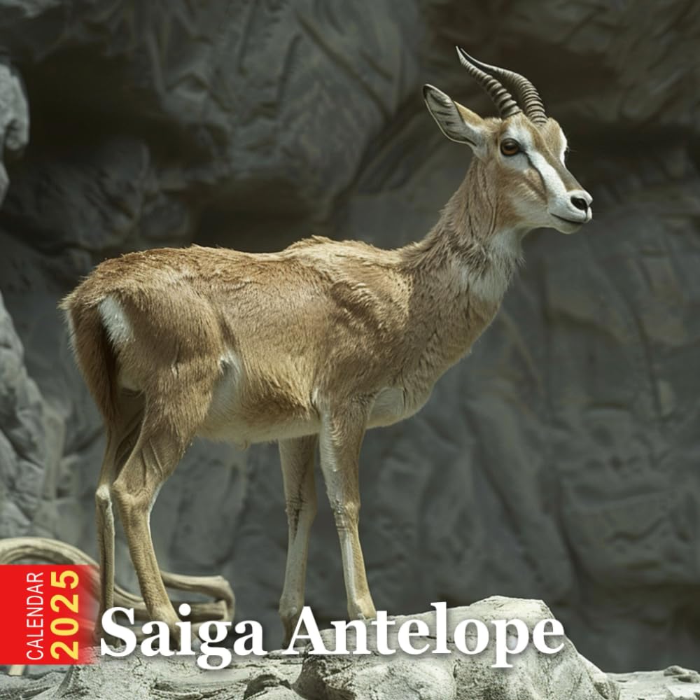 Saiga Antelope Calendar 2025: 365 Days of Adventure, Bonus Last 3 Months 2024, Perfect for Saiga Antelope, A One of a Kind Event Gift for Every Occasion, Yankee Swap, Seasonal Celebrations, Featuring
