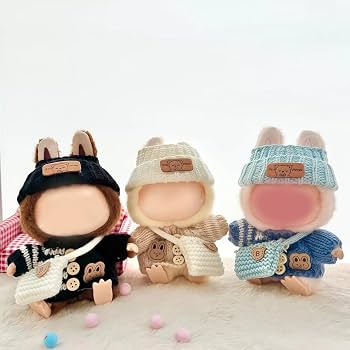Mini Vêtements Pour Peluche 17 Cm - Lot Chapeau, Pull + Accessoires Rose, Idéal Pour Bricolage Et Cadeaux