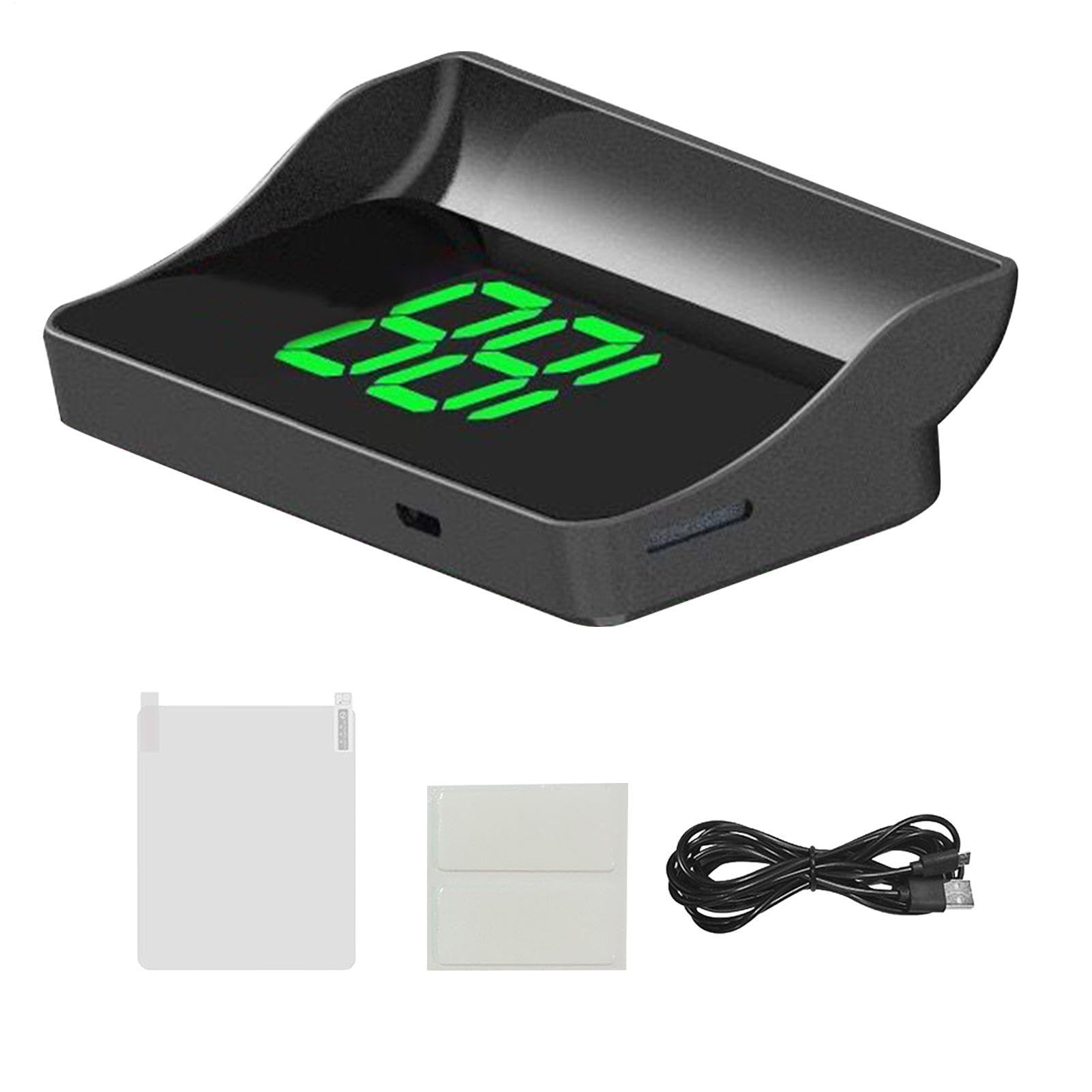 Display Heads Up Per Auto – HUD Parabrezza Automatico | Monitor Velocità Parabrezza | Tachimetro Digitale | Set Proiettore Da 3,64x2,05 Pollici Con Temperato Per Camion Autobus Camper SUV