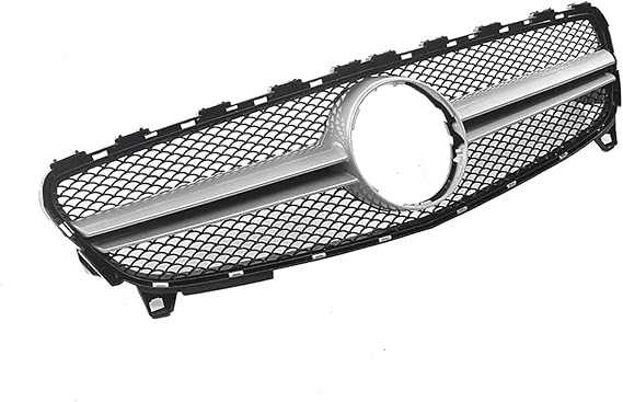 Car Front & Radiator Grilles Fit For Mercedes Benz A-Class W176 2016-2018 A180 A200 A250 A45 AMG Chrome Diamonds Style Grille Black GTR Front Front Grill Trim(AMG-Black)