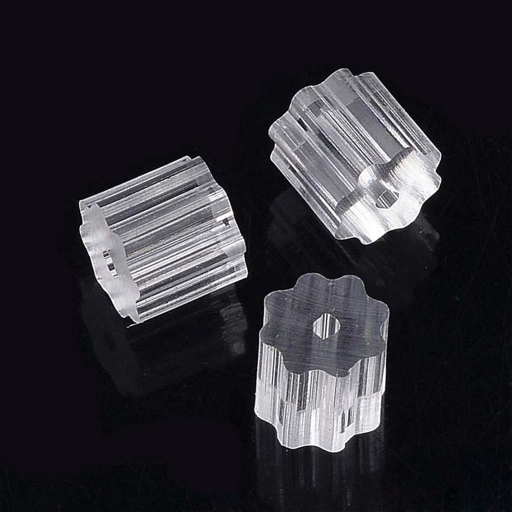 Fermoirs Embouts En Caoutchouc Transparent Pour Boucles D'oreilles - Dimensions 3x3 Mm - Lot De 200 Pièces - Création Bijoux Et Perles