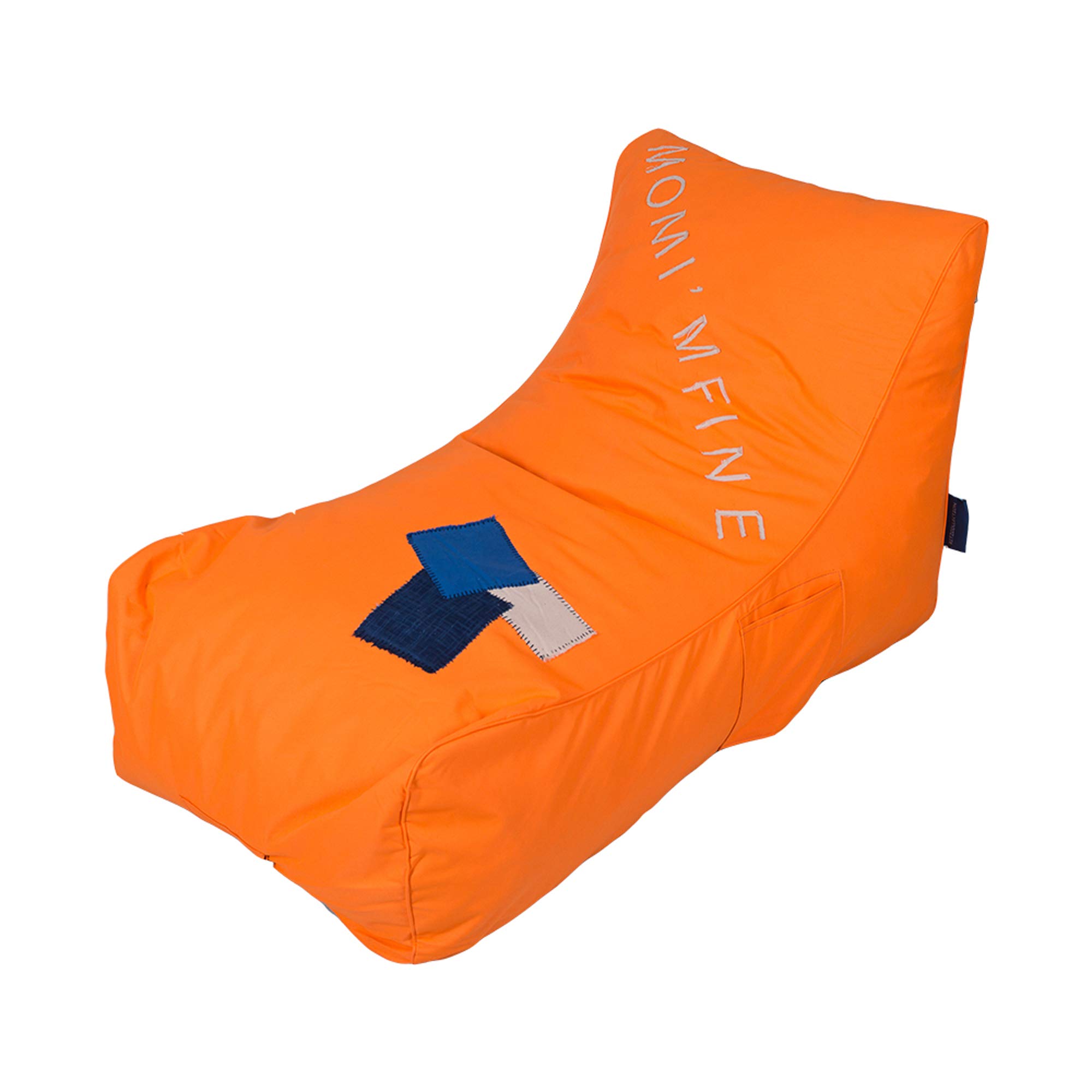 Livebest Kids Bean Bag Chair - Floor Chair Couch Lazy Lounger Memory Foam Sofa with Dirt-Proof Oxford Fabric&Side Pocket for Kids Age 2 and Up,MOM I'm FINE, Orange