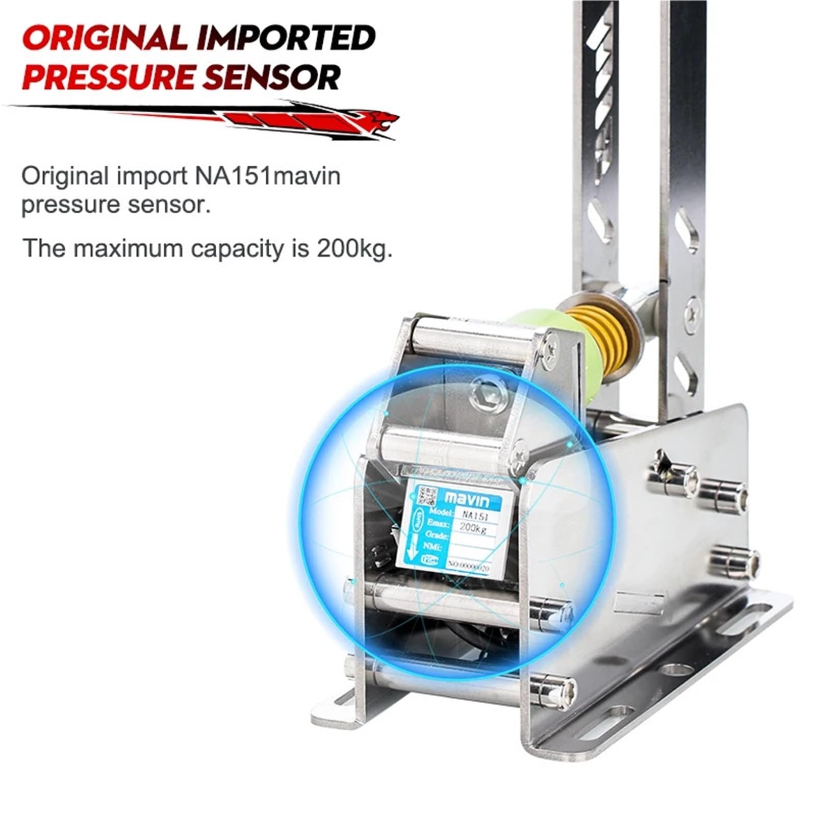 Sim Rui do USB Simracing Hamulec ręczny Drift Dźwignia hamulca ręcznego Racing Kokpit Gra Kierownica Symulator Hamulce(Black-2 200KG)