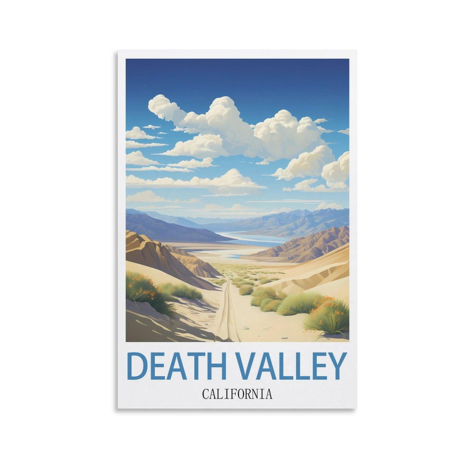 Vintage Metal Tin Wall Sign Death Valley California Art Plaque Poster Wall Decor for Home Tool Room Bar Club Restaurant Cafe 15x30cm