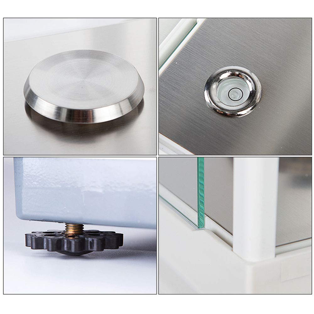 Báscula de precisión para laboratoriosBalanzas de precisión para Laboratorio Balanza analítica Digital de 0,1 MG Báscula electrónica precisa para Laboratorio, Farmacia y joyería，100 g/0,1 MG