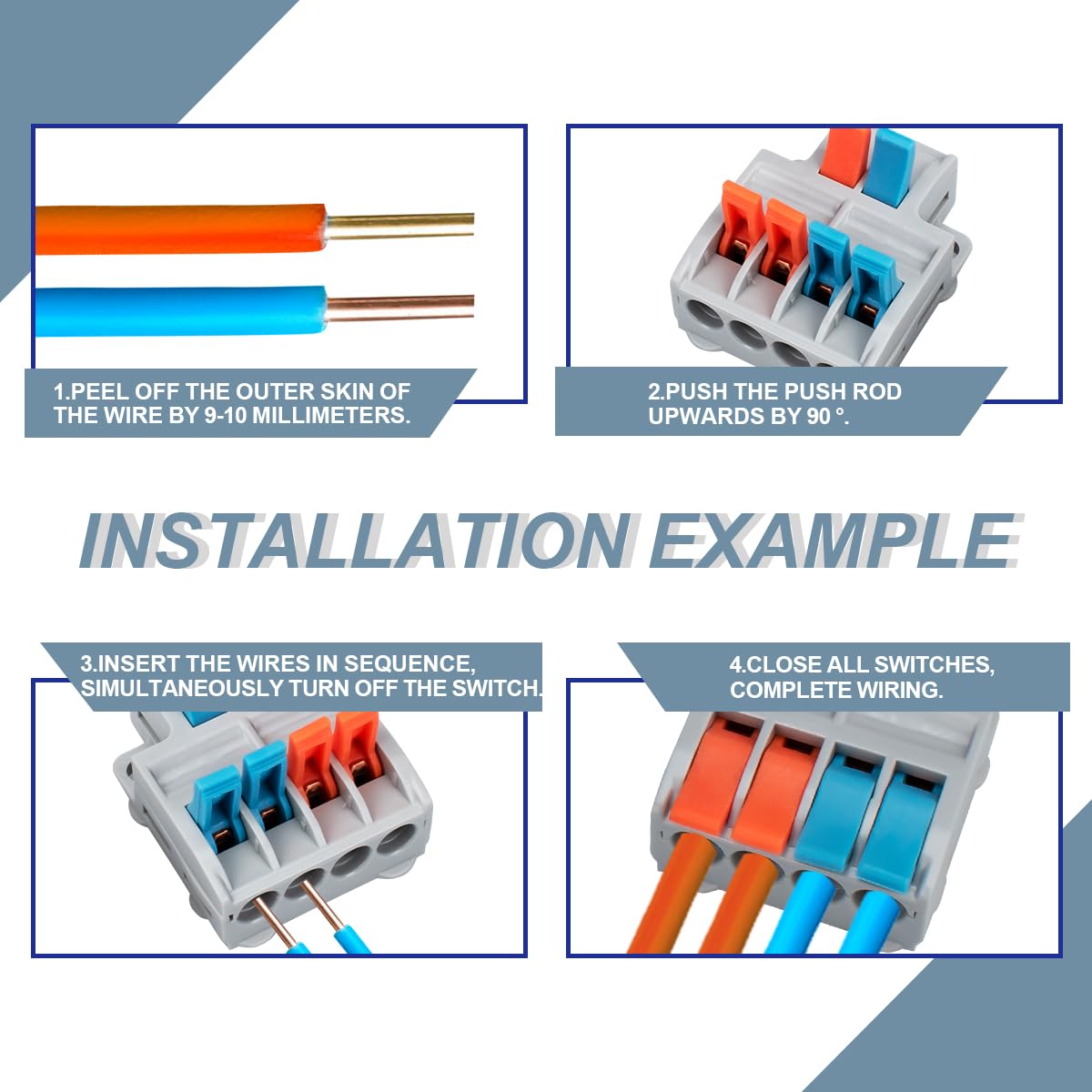 Conector de Cable SPL-42 2 Entradas 4 Salidas 10 uds