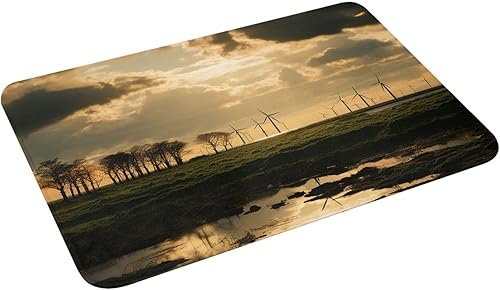 Miniatura 7 de Nature Image Print Flannel Doormat Absorbent Non-Slip Floor Mat Welcome Door Mat Personalised Entry Way Mat Washable Bath Rug for Outdoor Kitchen