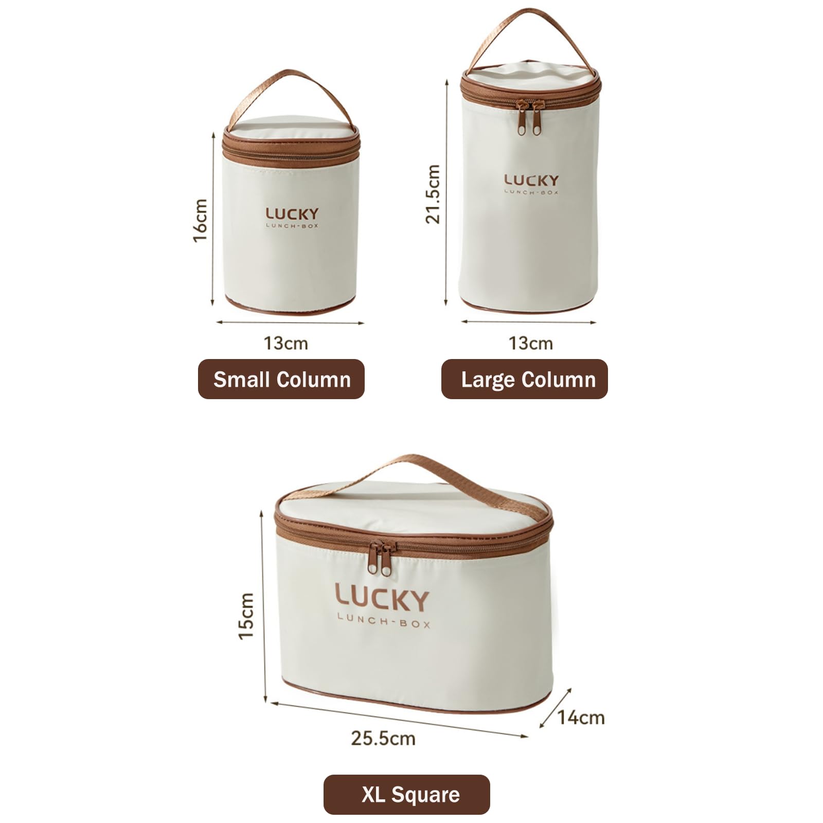 Lonchera de acero inoxidable, caja bento aislada de 3 niveles, apta para microondas, cuenco de sopa para adultos, recipiente térmico para trabajadores de oficina (marrón, 2 piezas + vajilla +