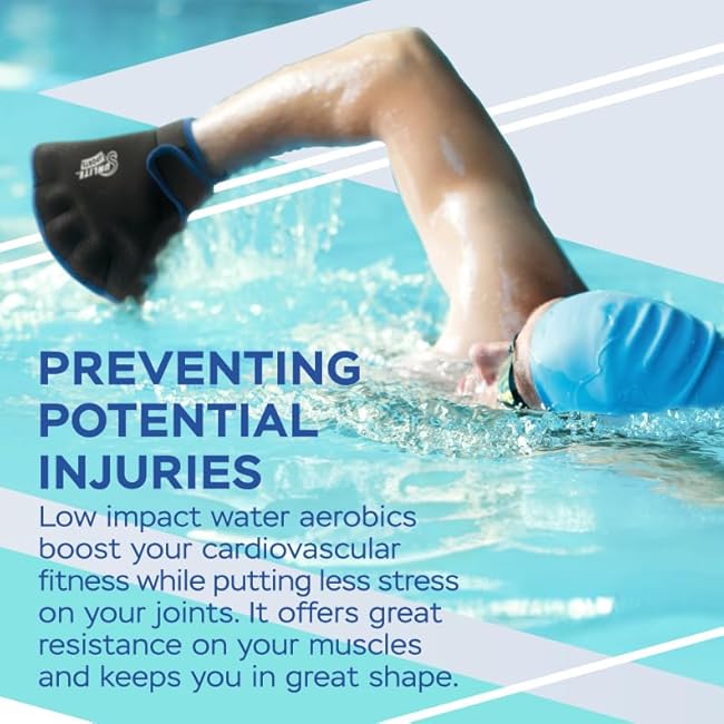 Sunlite Sports Water Fitness Gear, Foam Weights and Neoprene Swim Gloves for Aqua Exercise and Therapy