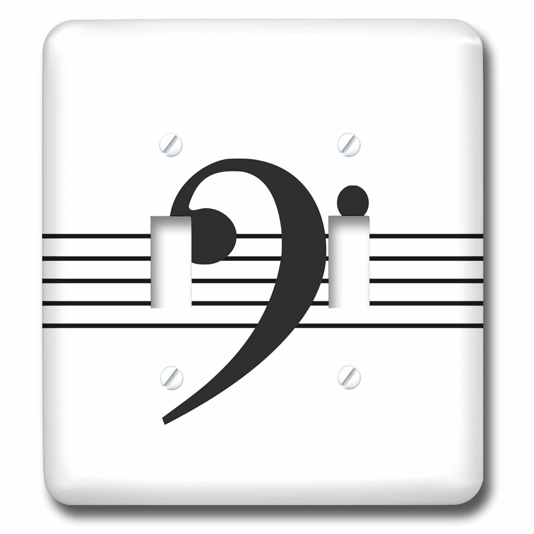 Basse Clé F Staff Musique Cadeau Idéal : Interrupteur Double Bascule 3D Rose
