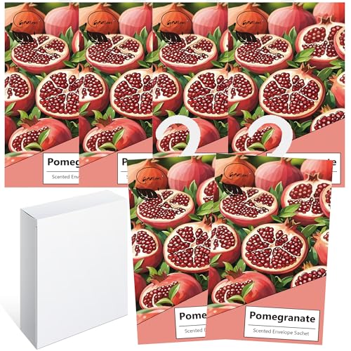 6pcs Wäscheduft Schrank Duftsäckchen Kleiderschrank Dufterfrischer, Schrankduft Frische, Duftbeutel Kleiderschrank Duft Hanging Beutel, Schrankdeo Natürlichen Geruch Sachet (Granatapfel)