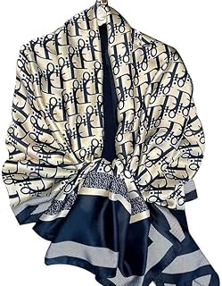 FairyCity Womens oversized Luxury Silk Scarf Long Satin Scarf Lightweight Fashion Shawl Wrap