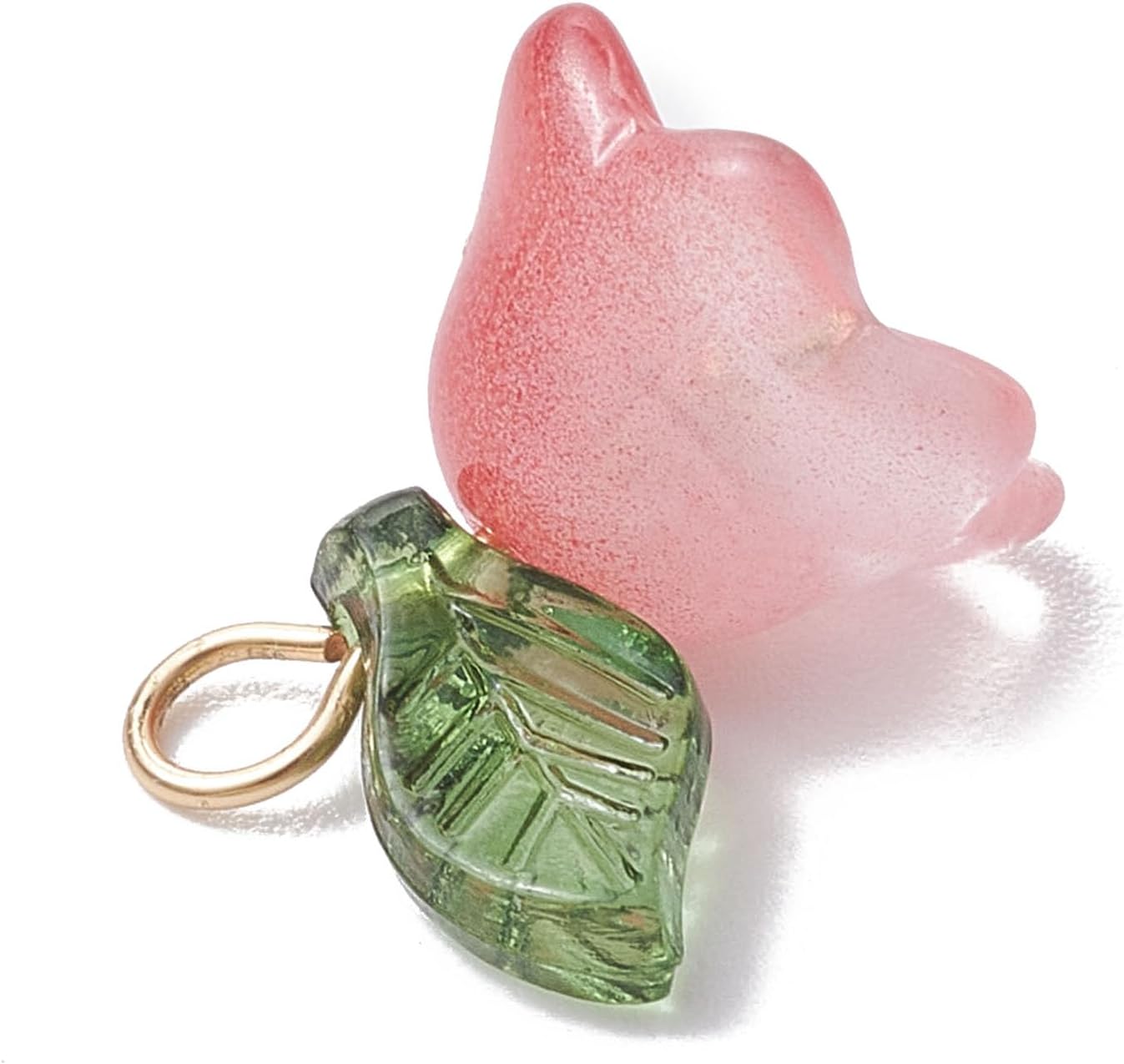 About 100Pcs Random Flower Charms 6-Petal Acrylic Glass Floral Earring Pendants for DIY Craft Necklace Keychain Bracelet Jewelry Making Supplies - Image 5