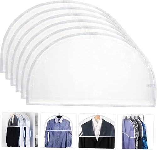 Miniatura 9 de Cabilock Juego de 18 piezas de ropa transparente para colgar el hombro, para ropa, bolso de mano, fundas de traje transparentes, bolsa de ropa