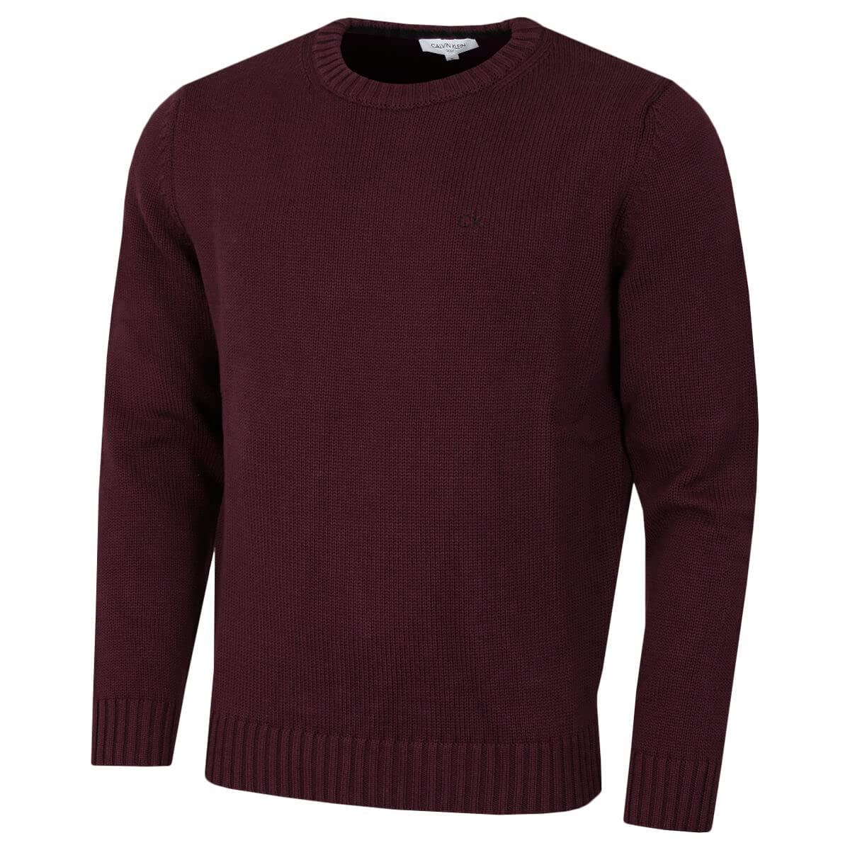 Calvin Klein Men's Burgundy Campus Crew Neck Sweater - Xxxl