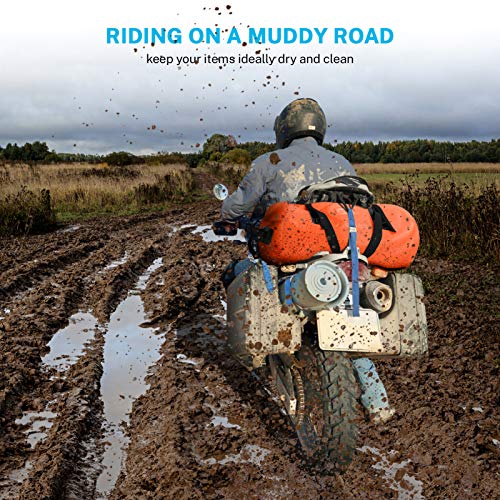 Gonex 80L Extra Large Waterproof Duffle Travel Dry Duffel Bag Ski Boot Bag with Durable Straps and Handles for Snowboard Ski Kayaking Boating, Perfect to Keep Your Gear Safe Orange