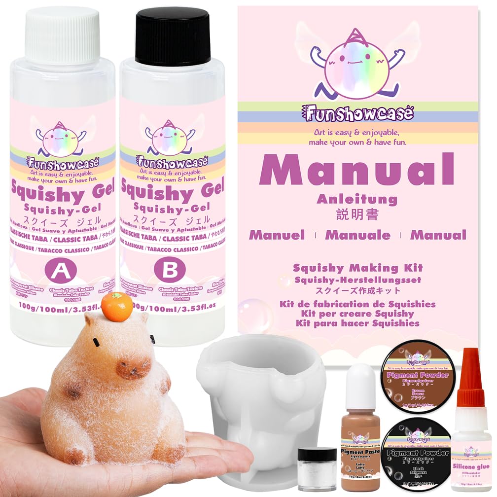 Taba Squishy Maker Kit Gel + Donut Molde de silicona + pigmento + chispas — view 22