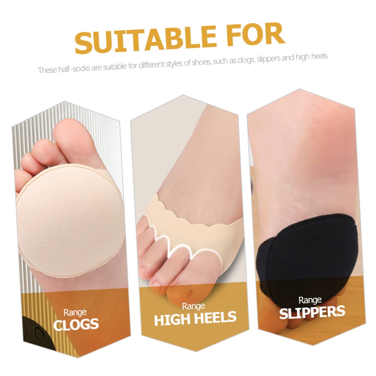 CALLARON 5 Sätze 5Er Sets Fünf Zehen Socken Nahtlos Zehentrennersocken Für Sandalen Zehensocken Ohne Zehen Unsichtbare Socken Versteckte Lauffinger Getrennte Halbdünne 2 Paare * 5