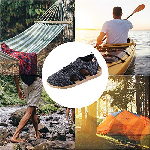 Acorn Men's-Everywear Casco Sandal, Lightweight With A Cushioned Footbed And A Soft-Knit Fabric, Black Heather, 11 #TOP3