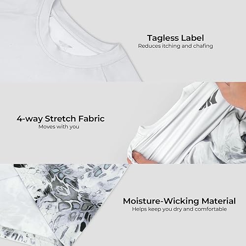 Miniatura 3 de KastKing Camisas de pesca UPF 50 para hombre, camisa de pesca de manga larga, transpirable, absorbe la humedad, camisas de sol para hombres