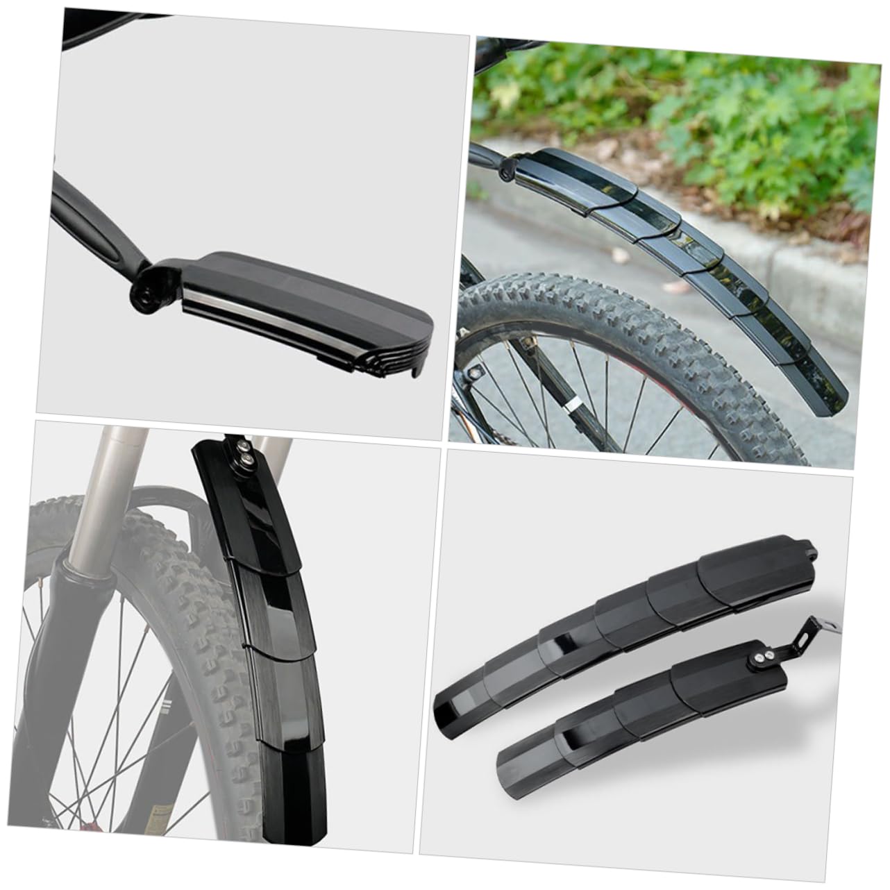 Mikinona 1Set Telescopic Bike Mudguards Portable Rear Mudguard for Mountain and Road Bikes Easy to Various Wheel for Outdoor Cycling