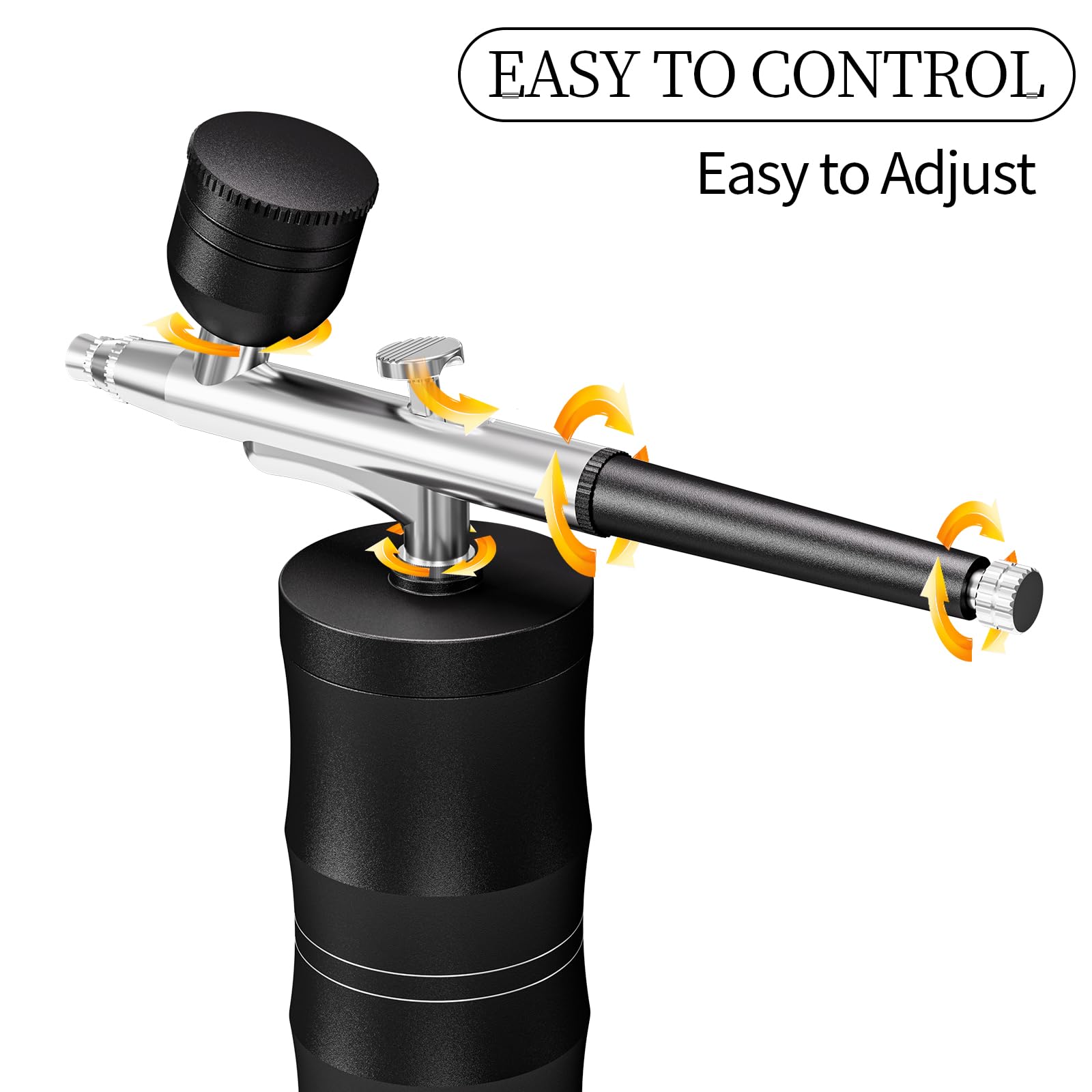 Kit de aerógrafo con compresor, kit de aerógrafo portátil de 48 PSI, juego de cepillo de aire de alta presión sin obstrucción, inalámbrico recargable con boquilla de 0.3 mm y cepillo de limpieza para