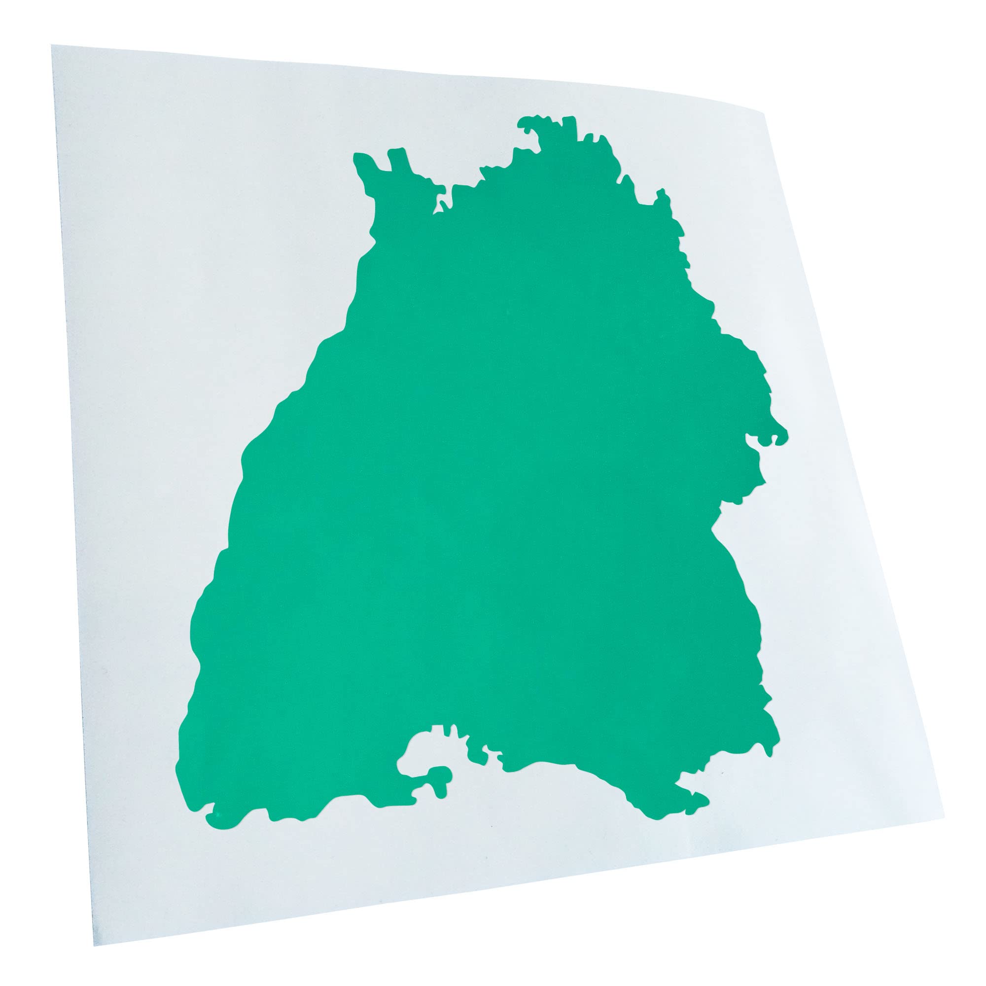 Kiwistar - Car Sticker - Turquoise - 30 x 27 cm Baden - Württemberg Silhouette - Rear Window Car Sticker Weatherproof for Car Truck Moped Truck - Sticker Exterior Self-Adhesive Tuning Accessories for