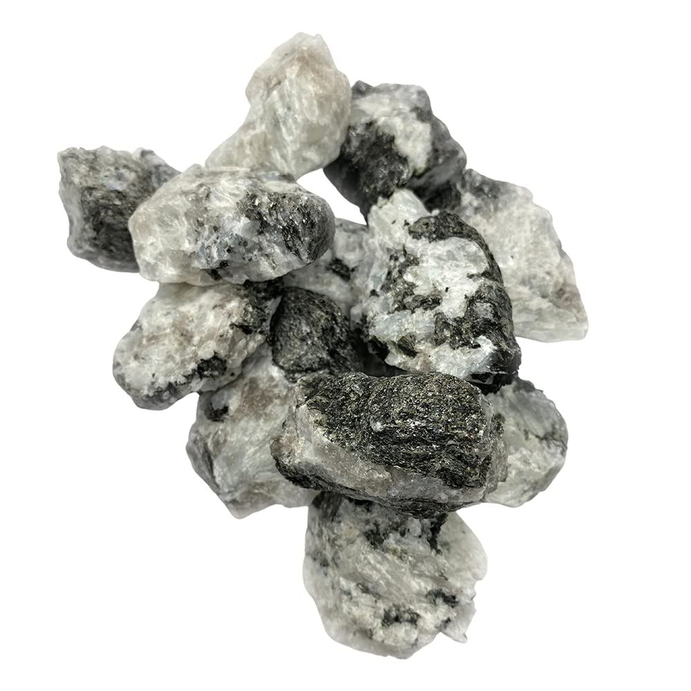 VIE Naturals Raw Rough Cut Crystals Pack, 1kg, Rainbow Moonstone, One