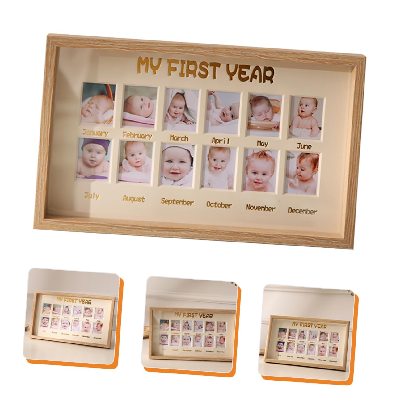 Photo Frame Table Frame 12 Months Baby First Year Photo Frame My First Year Pictures 12 Months For Baby First Year Girl Commemorate Mdf Boy Decorate