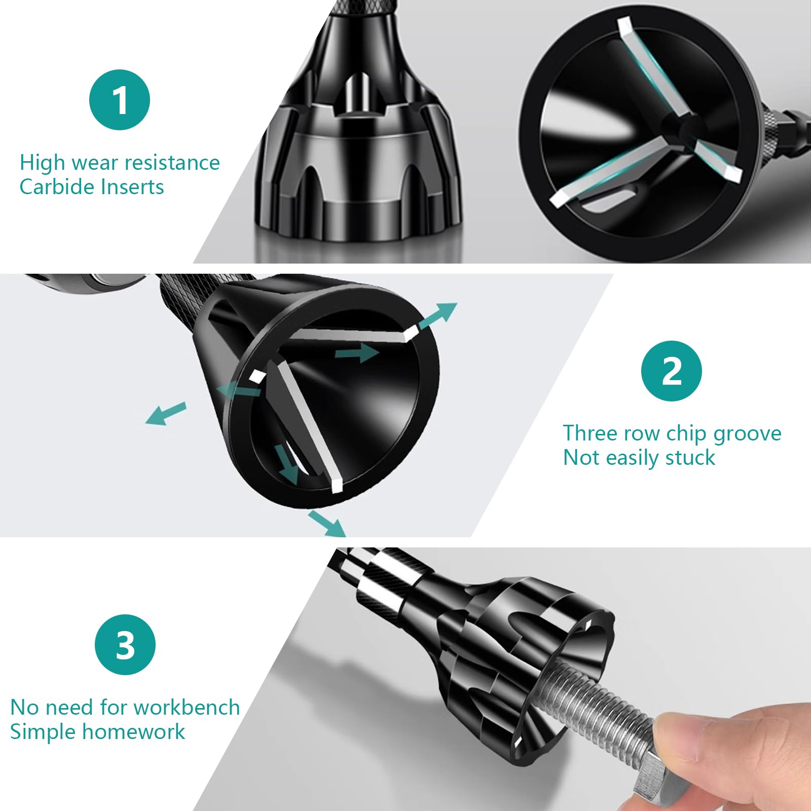 2 Pezzi Utensile Sbavatura Per Trapano - Rimuove Sbavature Su Metallo Con Facilit&agrave;