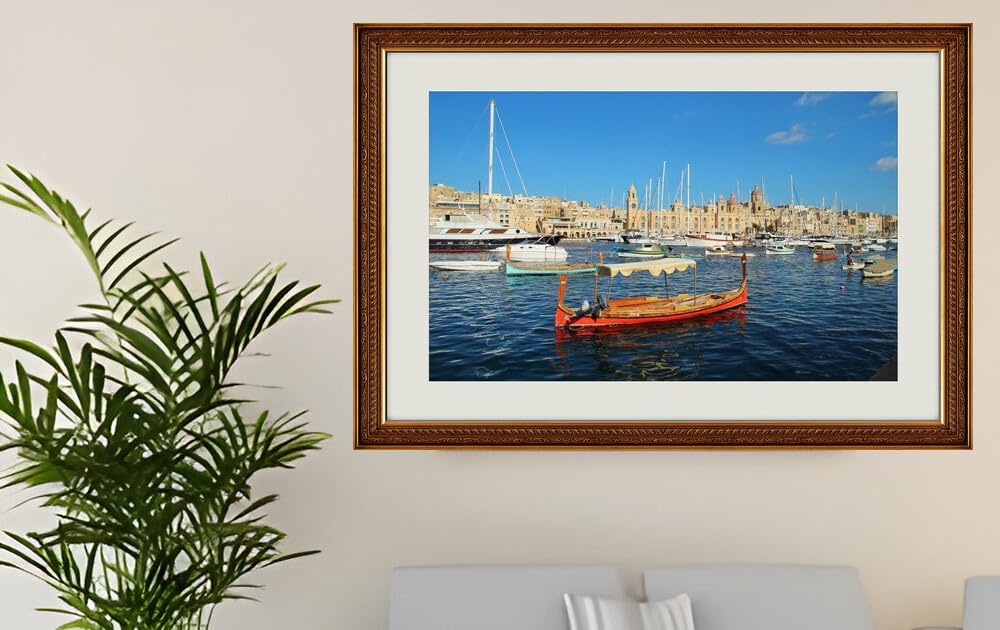 JVERF - JZZG07579 Malta Houses Boats Birgu| Self-Adhesive Painting | Frameless